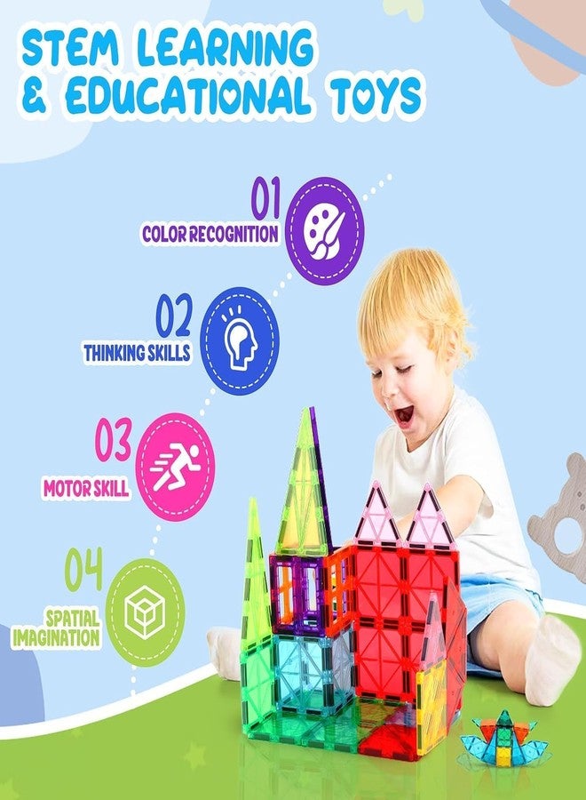 Sky Tech® Magnetic Tiles for Kids Magnetic Building Blocks for Kids 3 4 5 6 7 8 Yrs Constructing & Creative Learning Educational Brain Toys STEM Learning Kit Magnetic Toys (26 Pcs) - Image 4