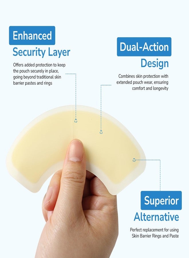 Heagimed Ostomy Barrier Strips - 30 PCS Wide Barrier Strips for Ostomy Bag, Leakproof Hydrocolloid Barrier Extenders for Colostomy & Ileostomy Bag, Ostomy Supplies, 3-Piece Configuration, 1.57" - Image 4