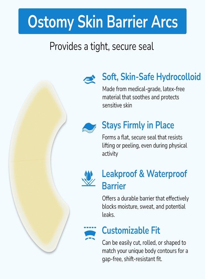 Heagimed Ostomy Barrier Strips - 30 PCS Wide Barrier Strips for Ostomy Bag, Leakproof Hydrocolloid Barrier Extenders for Colostomy & Ileostomy Bag, Ostomy Supplies, 3-Piece Configuration, 1.57" - Image 5