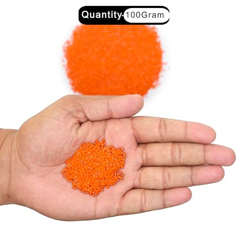 EmbroideryMaterial 10/0 (2MM) Red Orange Preciosa Hexagon 2 Cut Glass Beads for Jewellery Making, Bracelet Making, Beads for Craft, Embroidery Work(100 Gram) - Image 4