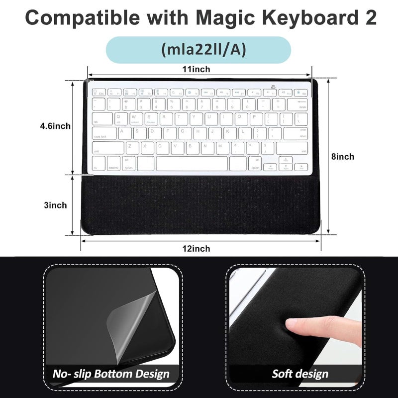 Weewooday Keyboard Wrist Rest for Pad Wrist Rest Stand Compatible with Wireless Keyboard with Numeric Keypad for Easy Typing(Compatible with Magic Keyboard 2, MLA22LL/A) - Image 2