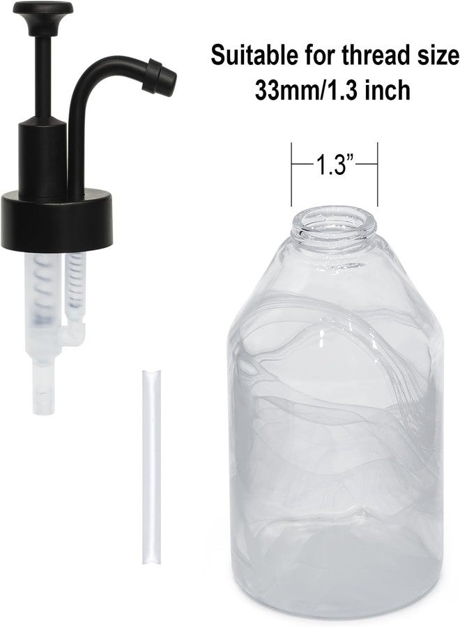 Suanti Soap and Lotion Dispenser Pumps,Smooth Action Pump,Replacement for Round 1.3in (33 mm) Neck Bottles,Rust Proof&Leak Proof for Soap Lotion Bottle Upcycling (Matte Black) - Image 2
