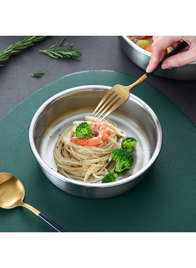 Onlycook 304 Stainless Steel Dumpling Plate Large Plate Fish Plate Vegetable Plate Deep Plate Steak Plate Dish 20cm Diameter/pc - Image 4