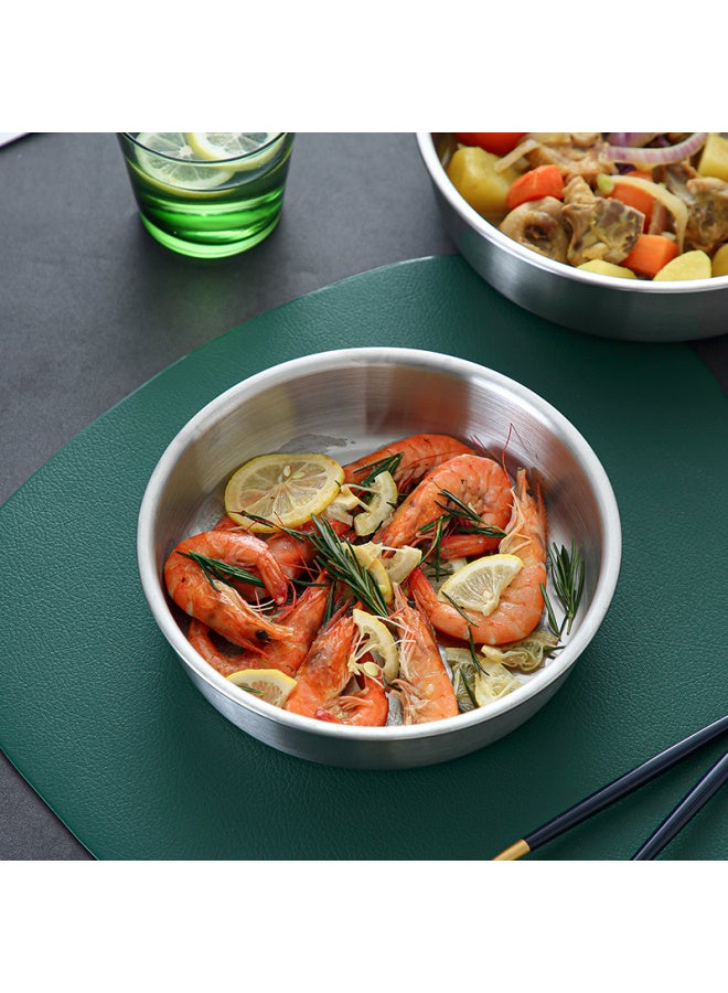 Onlycook 304 Stainless Steel Dumpling Plate Large Plate Fish Plate Vegetable Plate Deep Plate Steak Plate Dish 20cm Diameter/pc - Image 2