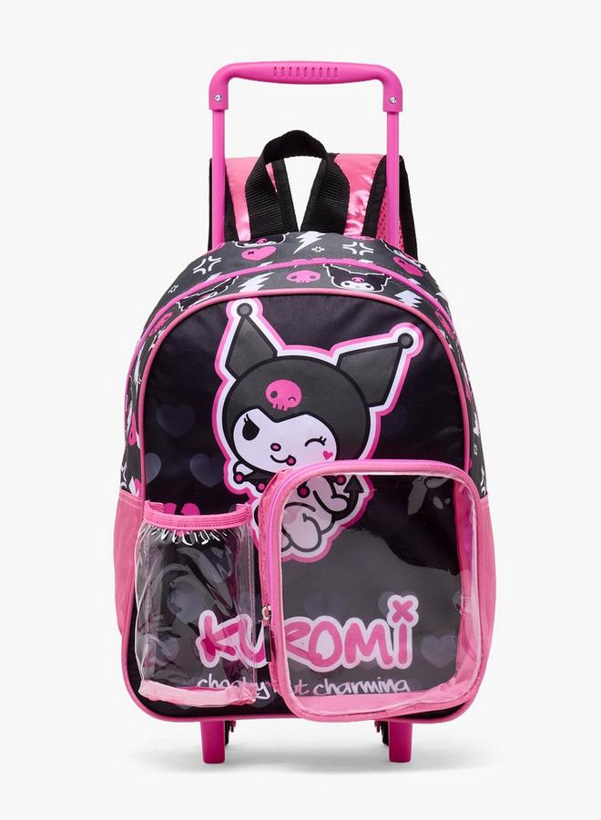 shoexpress Kuromi Print 3-Piece School Trolley Bag Set For Girls 8-13 Years With Lunch Box - Image 4