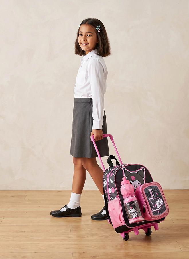 shoexpress Kuromi Print 3-Piece School Trolley Bag Set For Girls 8-13 Years With Lunch Box - Image 3