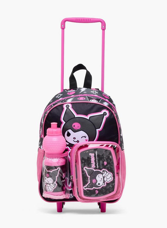 shoexpress Kuromi Print 3-Piece School Trolley Bag Set For Girls 8-13 Years With Lunch Box - Image 5
