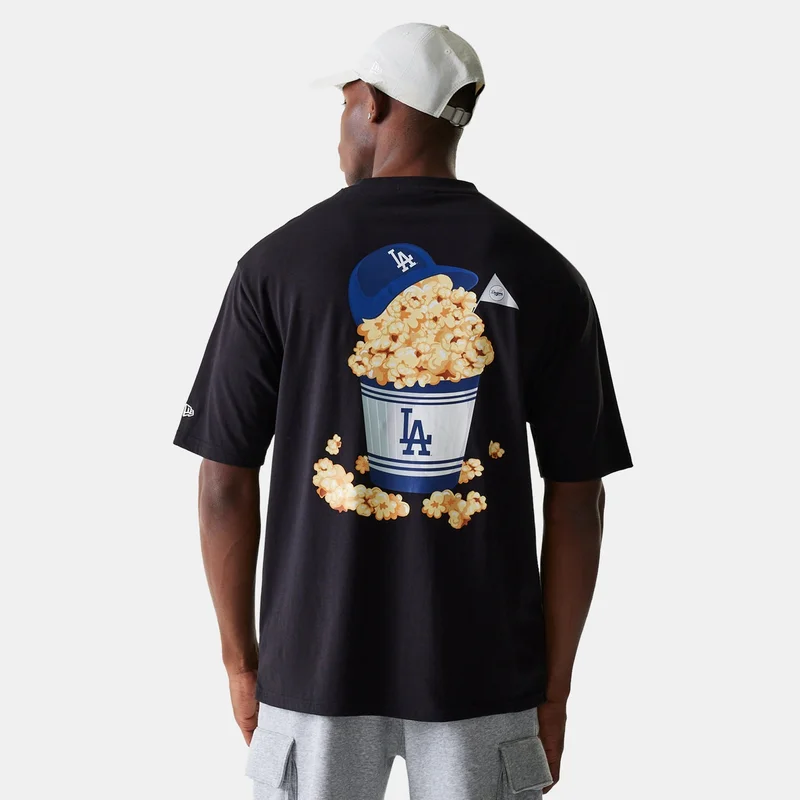 NEW ERA Black Men's MLB Los Angeles Dodgers Food Graphic T-Shirt for Men | Best Price UAE