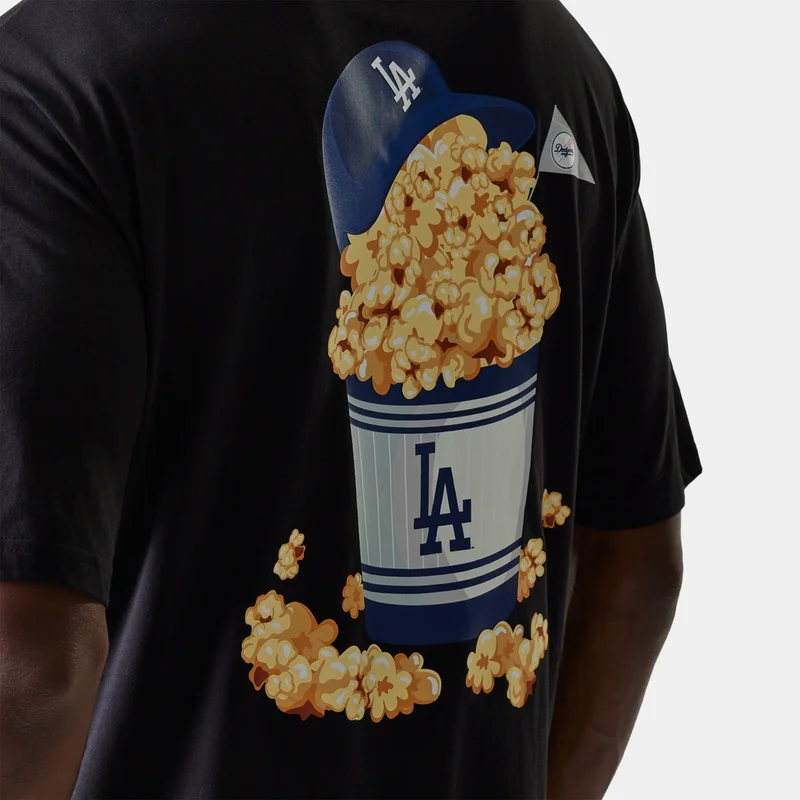 NEW ERA Black Men's MLB Los Angeles Dodgers Food Graphic T-Shirt for Men | Best Price UAE