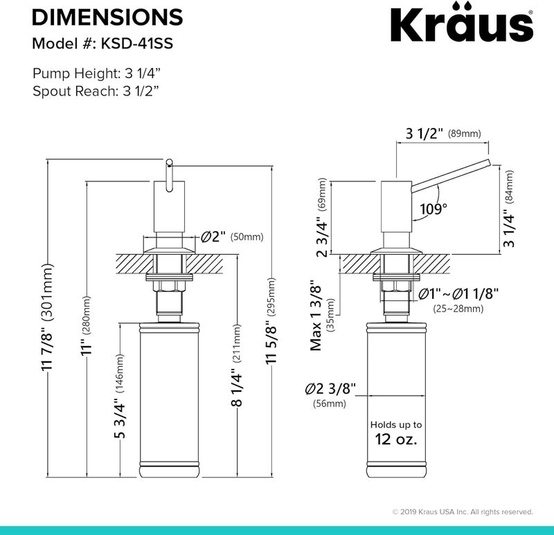 Kraus Kitchen Soap and Lotion Dispenser in Stainless Steel, KSD-41SS - Image 5