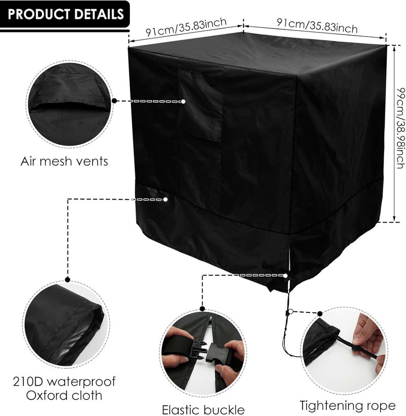 windforgecraft Home Outdoor Air Conditioner Cover, Waterproof Air Conditioner Protection Covers, Durable Oxford Fabric A/C Cover, Winter AC Covers for Air Conditioning Units, Outdoor Barbecues, Stands - Image 4