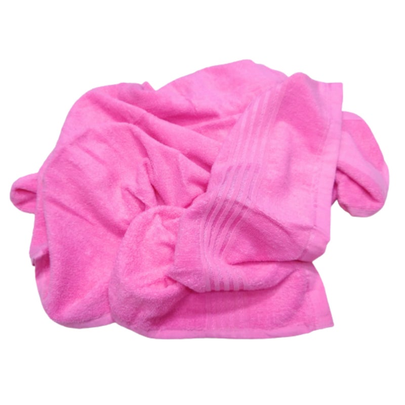 TRUEVELLI 100% Cotton Bath Towel 450 GSM (Size:Length:59 Inch X 150 CM,Width:29 Inch X 74 CM) (Pack of 1 Piece) Colour:Pink - Image 5