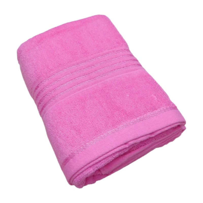 TRUEVELLI 100% Cotton Bath Towel 450 GSM (Size:Length:59 Inch X 150 CM,Width:29 Inch X 74 CM) (Pack of 1 Piece) Colour:Pink - Image 2