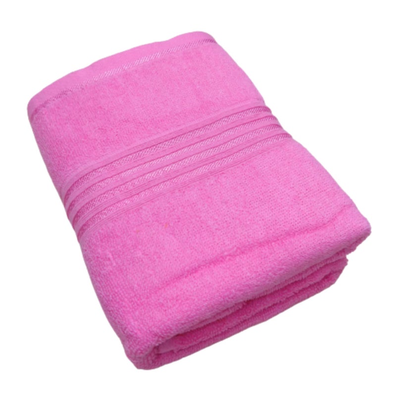 TRUEVELLI 100% Cotton Bath Towel 450 GSM (Size:Length:59 Inch X 150 CM,Width:29 Inch X 74 CM) (Pack of 1 Piece) Colour:Pink - Image 3