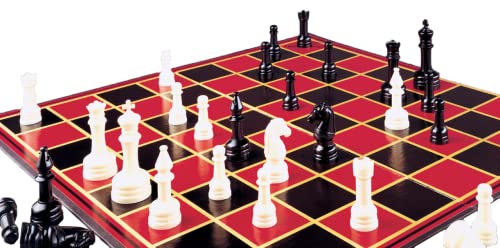Pressman Toy Chess in Box, Red, 5" - Image 2