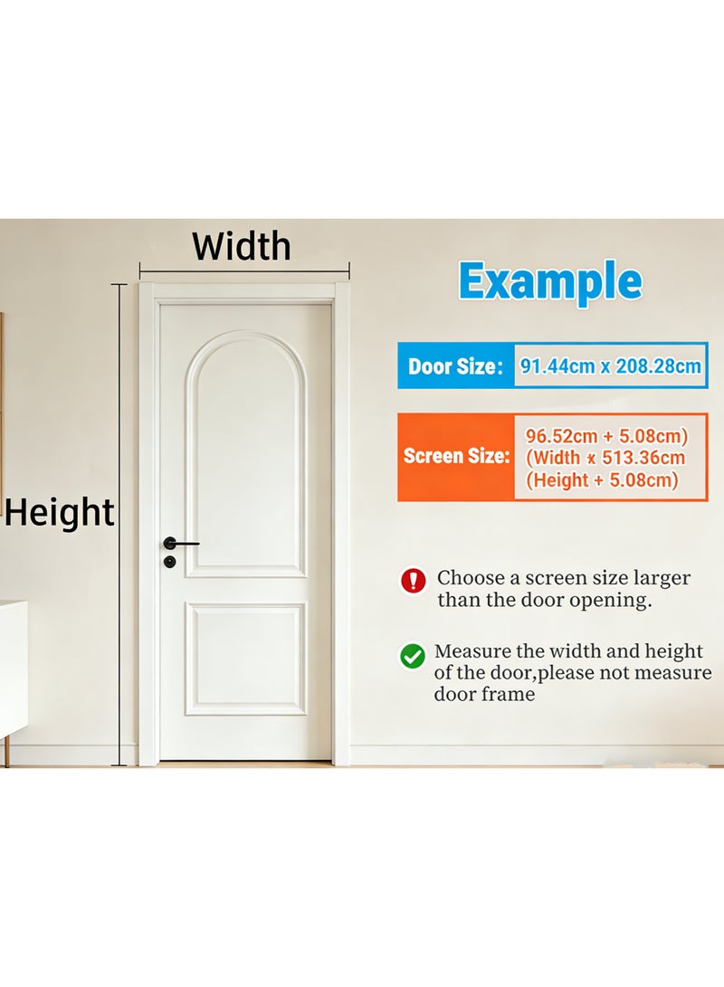 KYDTSYK Magnetic Screen Door - Auto-Sealing Heavy Duty Double Stitched Mesh, Heavy Duty, Hands Free Mesh Partition Keeps Bugs Out - Pet and Kid Friendly - Keep Open Feature 100x200cm - Image 2