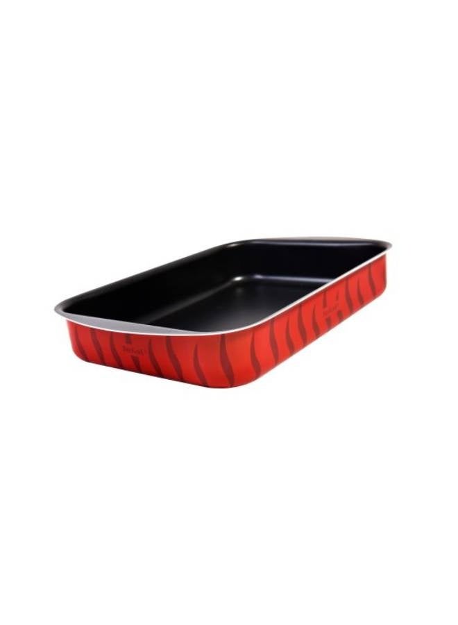 Tefal Tempo Flame Rectangular Oven Tray Set,  220089989 - Red/Black 30-35cm - Image 4