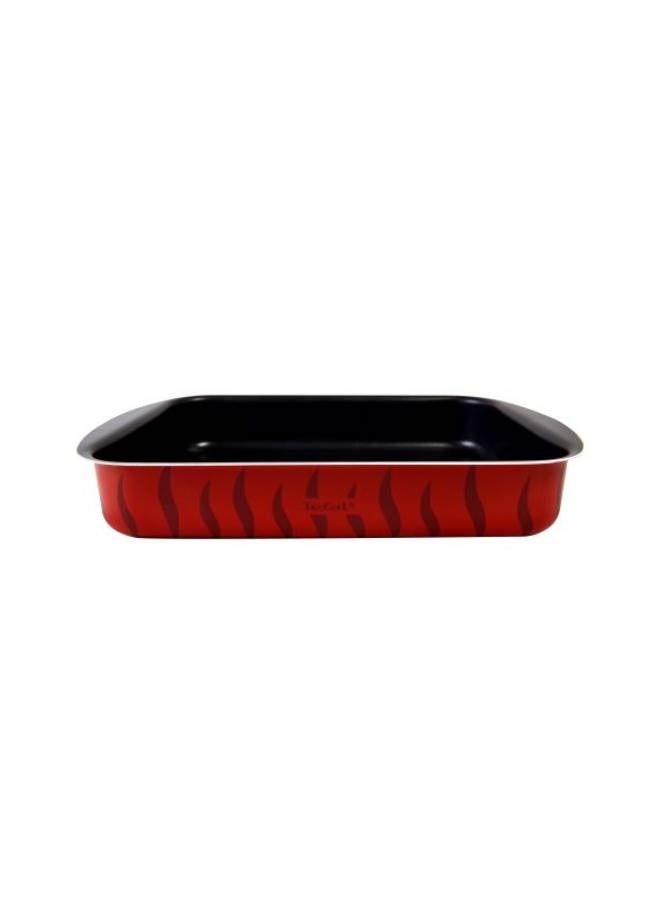 Tefal Tempo Flame Rectangular Oven Tray Set,  220089989 - Red/Black 30-35cm - Image 3