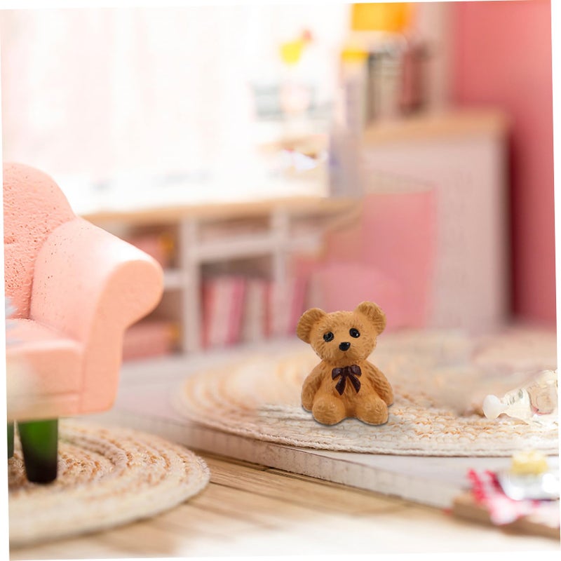Mini Resin Bear Figurines Set Of 20 Cute Miniature Ornaments For DIY Fairy Garden Home Decor - Image 5