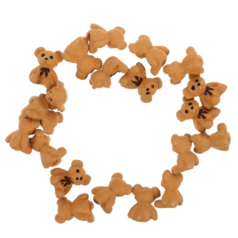 Mini Resin Bear Figurines Set Of 20 Cute Miniature Ornaments For DIY Fairy Garden Home Decor - Image 2