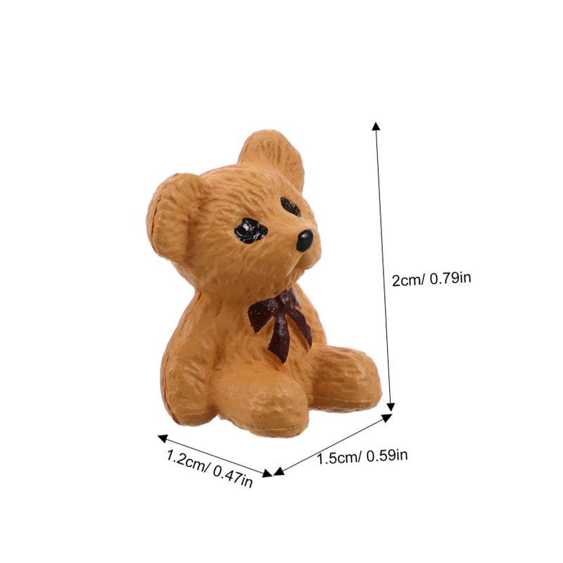 Mini Resin Bear Figurines Set Of 20 Cute Miniature Ornaments For DIY Fairy Garden Home Decor - Image 3