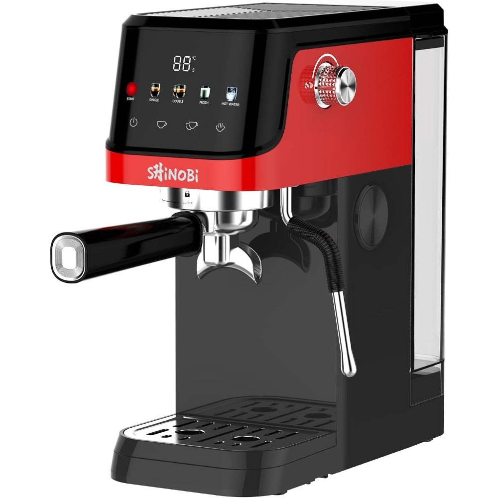 Espresso Coffee Machine with Best Italian Pump, 20 Bar, Touch Screen, Big 1.5L Water Tank, Milk Frother, Thermoblock Fast Heating1350W, Professional Cappuccino and Latte Maker.