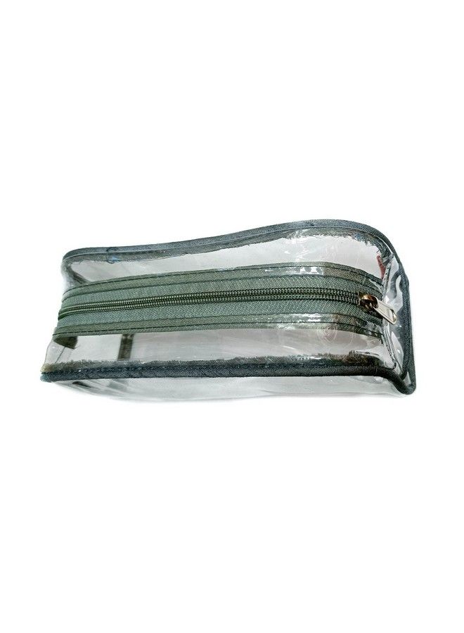 ishine Multipurpose Travel Morning Zipper Pouch For Men And Women(Transparent Clear) Medium (Pack Of 2 Silver) - Image 5