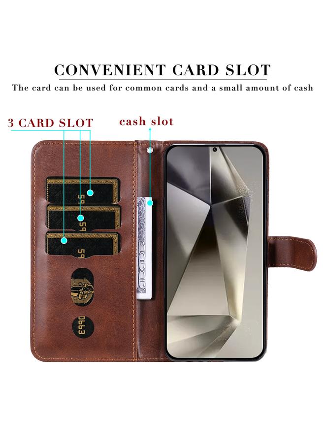 S-TOP Case For Samsung Galaxy S25 Ultra 5G Fashion Calf Texture Zipper Leather Phone Case - Image 4