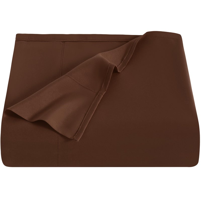NTBAY NTBAY King Flat Sheet Only  Brushed Microfiber Flat Sheet  Soft WrinkleFree FadeResistant StainResistant Top Sheet Hotel Quality Flat Bed Sheet Brown 