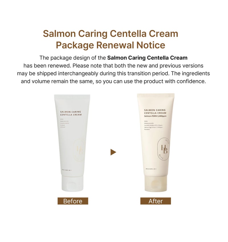 HEVEBLUE Salmon Caring Centella Cream - Salmon PDRN, Salmon Egg Extract, Centella, Madecassoside, Improve Skin Moisture Loss, Restore and Rejuvenate, Low Irritation, Korean Skincare, Valentine Gift - Image 2