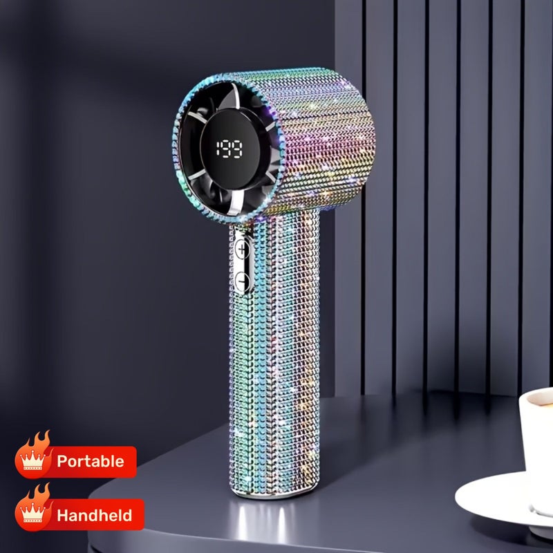 مروحة صغيرة قابلة للشحن عبر USB بسرعة 199 ولون زاهٍ مع عمر بطارية طويل - Image 1