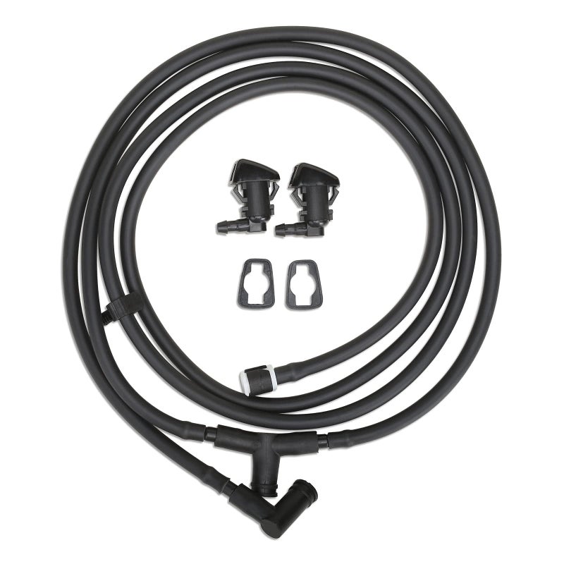 FZSFVAQ Windshield Washer Nozzle Hose Kit Front Washer Fluid Hose with 2 Spray Nozzles Replacement Kit Durable Rubber and Plastic Easy Installation Includes Gaskets - Image 2