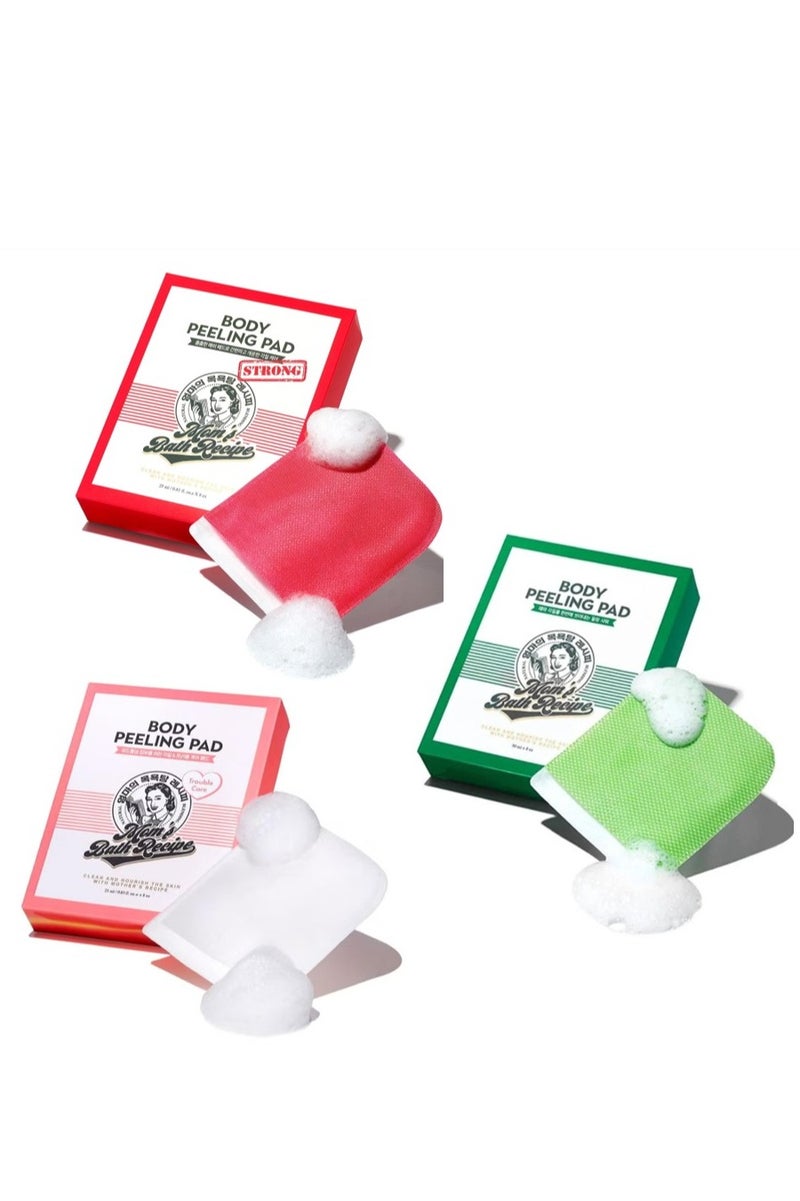Moms Bath Recipe Mom's Bath Recipe Body Peeling Pad Strong + Body Peeling Pad Trouble Care + Body Peeling Pad Original (8 Piece) - Image 1