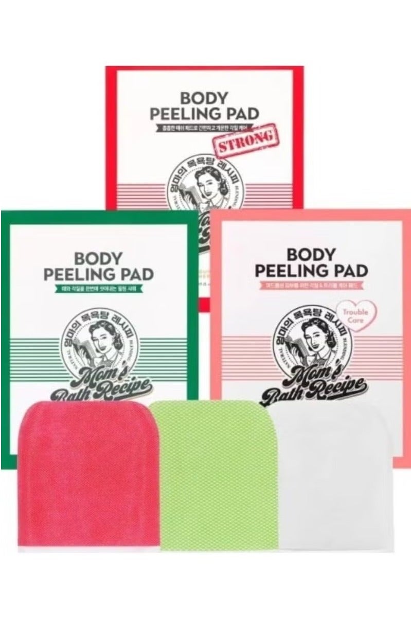 Moms Bath Recipe Mom's Bath Recipe Body Peeling Pad Strong + Body Peeling Pad Trouble Care + Body Peeling Pad Original (8 Piece) - Image 2