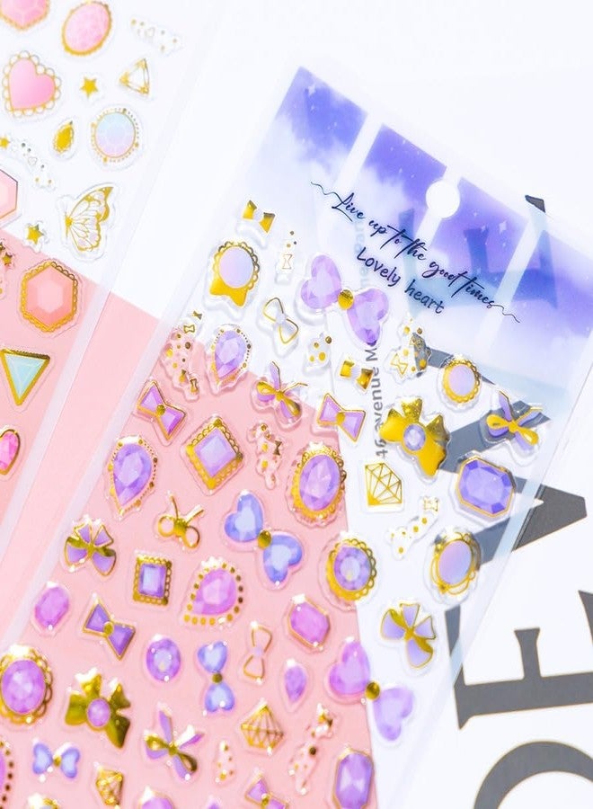 Deoxy Pack of 8 PVC 3D Puffy Dress Up 8 Pic Princess Sticker 3D Dress Up Stickers Laptop Book (DX-0020) - Image 4