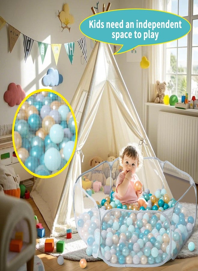 STARBOLO Gray Kids Ball Pit, Children Toy Ball Play Pool Foldable Play Tent for Kids Girls Boys Indoor and Outdoor, Balls Not Included. - Image 3