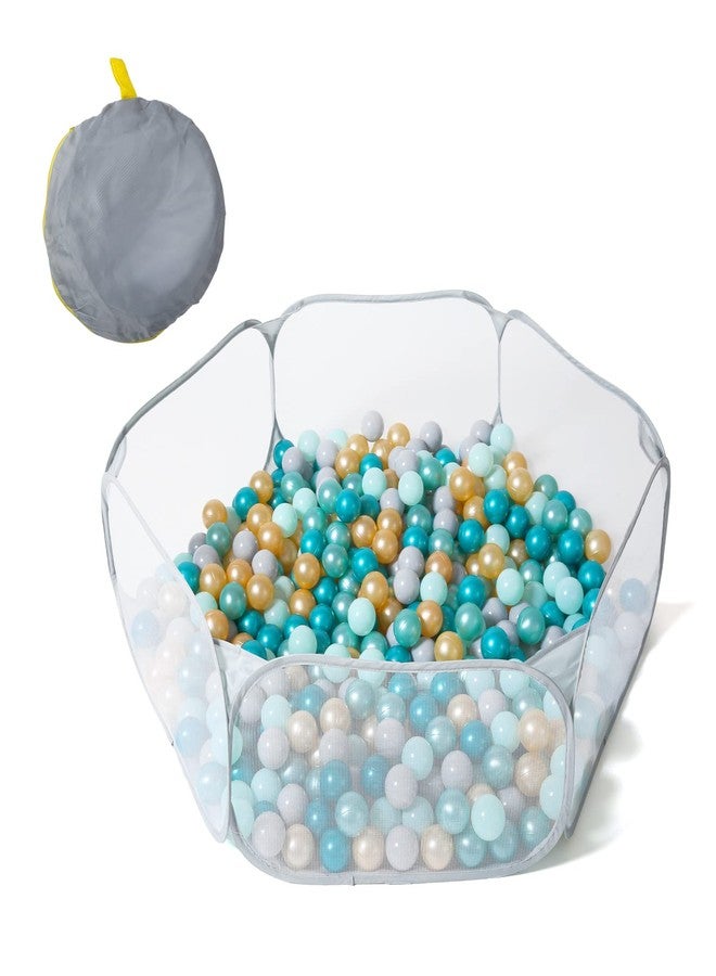 STARBOLO Gray Kids Ball Pit, Children Toy Ball Play Pool Foldable Play Tent for Kids Girls Boys Indoor and Outdoor, Balls Not Included. - Image 1