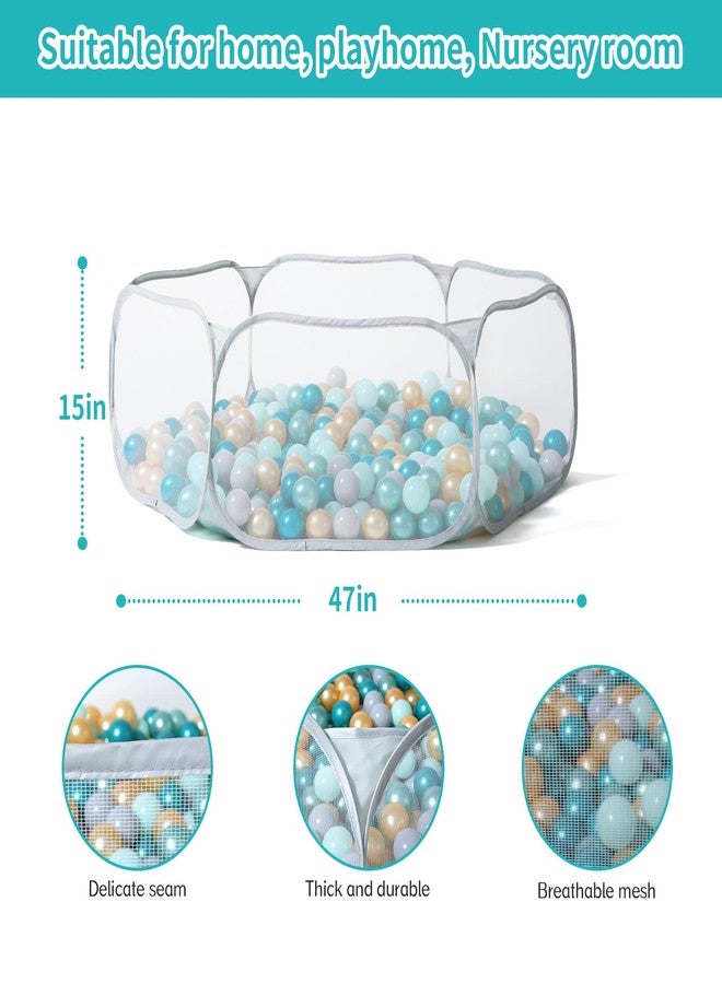 STARBOLO Gray Kids Ball Pit, Children Toy Ball Play Pool Foldable Play Tent for Kids Girls Boys Indoor and Outdoor, Balls Not Included. - Image 5
