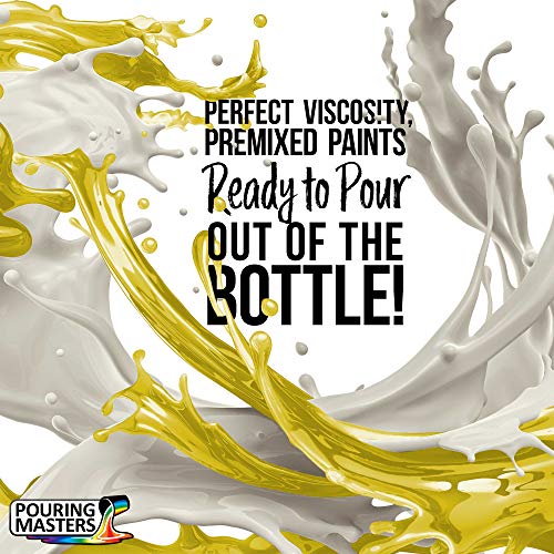 POURING MASTERS Lemon Yellow Acrylic Ready to Pour Pouring Paint - Premium 8-Ounce Pre-Mixed Water-Based - for Canvas, Wood, Paper, Crafts, Tile, Rocks and More - Image 2