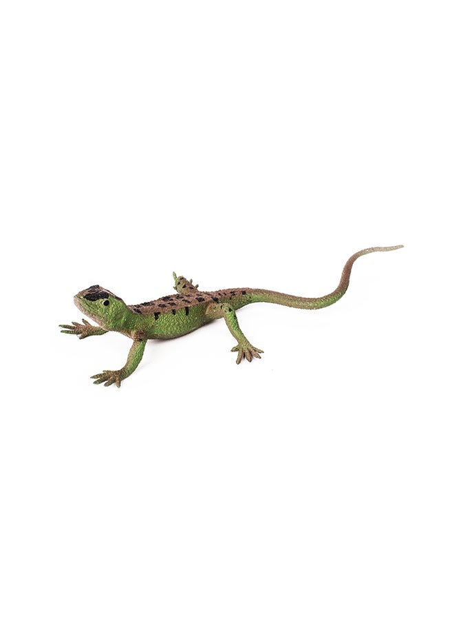 Galaxy Toys - Galaxy Green Lizard Toy with Brown Spots - Realistic Reptile Figurine | Long-Tailed Educational And Collectible Animal Model for Kids - Image 1