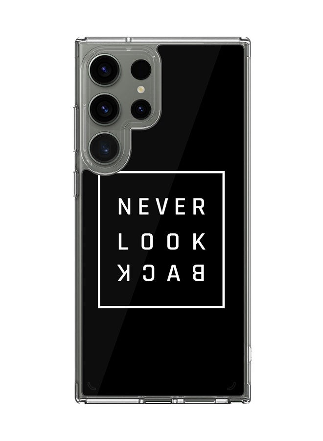 Stylizedd حافظة شفافة كلاسيكية لهاتف سامسونج جالكسي S25 ألترا، حافظة هجين ناعمة حواف مرنة مضادة للسقوط TPU PC جل رقيقة شفافة - لا تنظر إلى الوراء - Image 1