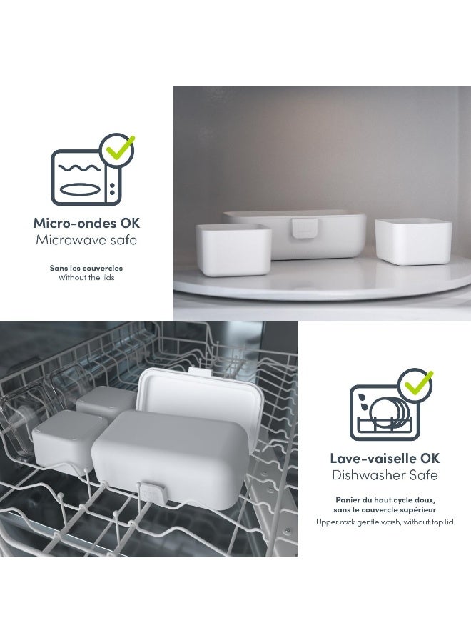 monbento - Kids Lunch Box MB Tresor Infinity - Bento Box with 3 Compartments - Ideal for Lunches or Snacks at School/Park - BPA Free - Food Grade Safe - Blue - Image 4