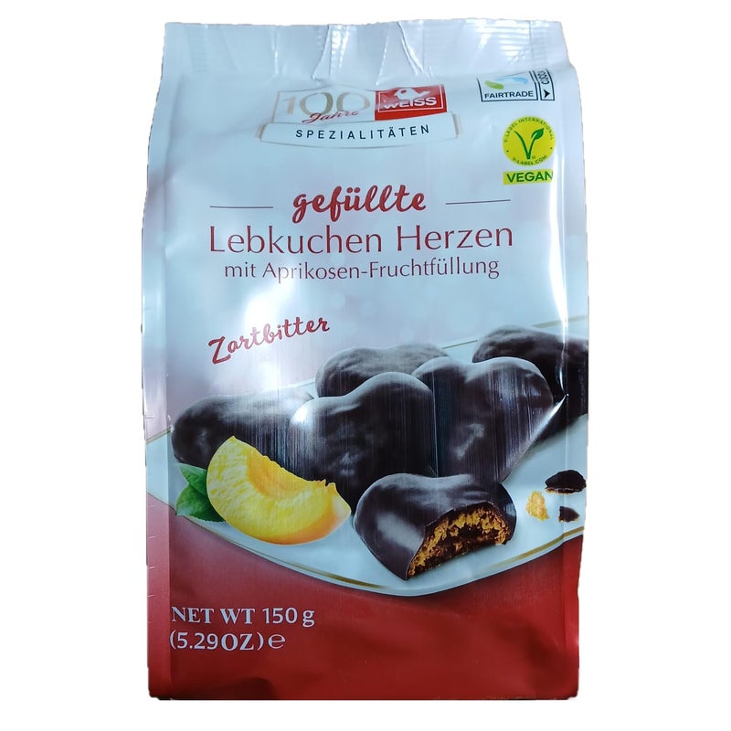 Weiss Filled Gingerbread Hearts, Dark Chocolate, 5.29 oz - Image 4