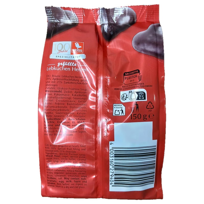 Weiss Filled Gingerbread Hearts, Dark Chocolate, 5.29 oz - Image 3