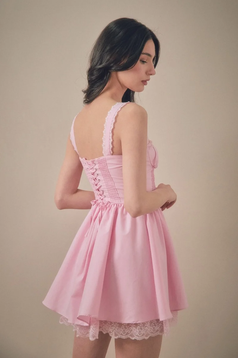 فولامودا Lace Detailed Mini Dress