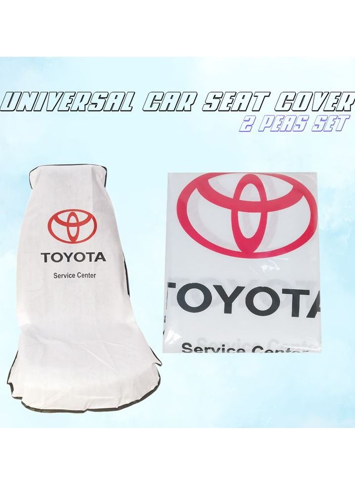 TOYOTA Car Seat Cover, Universal Car Seat Dust Dirt Protection Cover, Extra Protection For Your Seat 2 pcs Set - Image 1