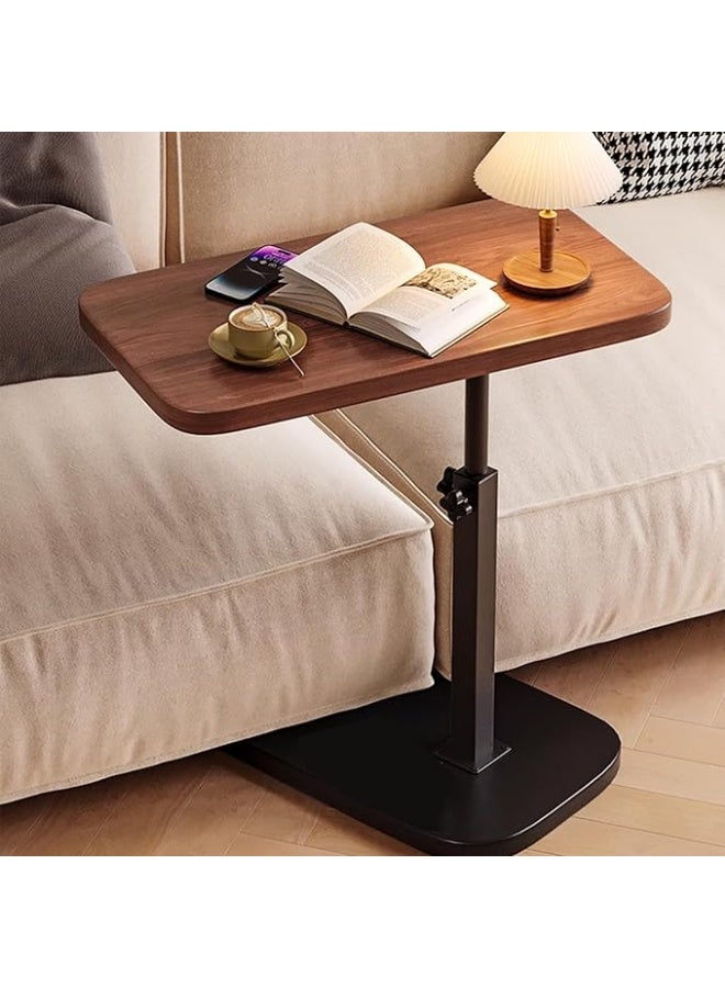 DUNISO طاولة جانبية على شكل C، طاولة جانبية للأريكة، طاولة نهاية قابلة للتعديل الارتفاع على شكل C، مقاومة للزيت ومائية، لغرفة النوم، غرفة المعيشة، المكتب المنزلي، السكن الجامعي، ارتفاع من 45 سم إلى 80 سم - Image 1