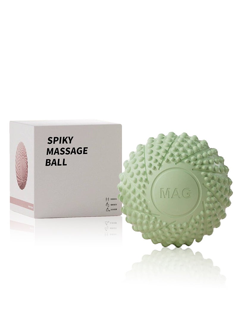 Loucky LOUCKY 6.5cm Massage Balls for Myofascial Release & Trigger Point Therapy, Lacrosse Massage Balls with 3D Massage Points & Magnetic Therapy – Suitable for Back, Neck, Shoulders, etc. (1 Pack, Green)  - Image 1