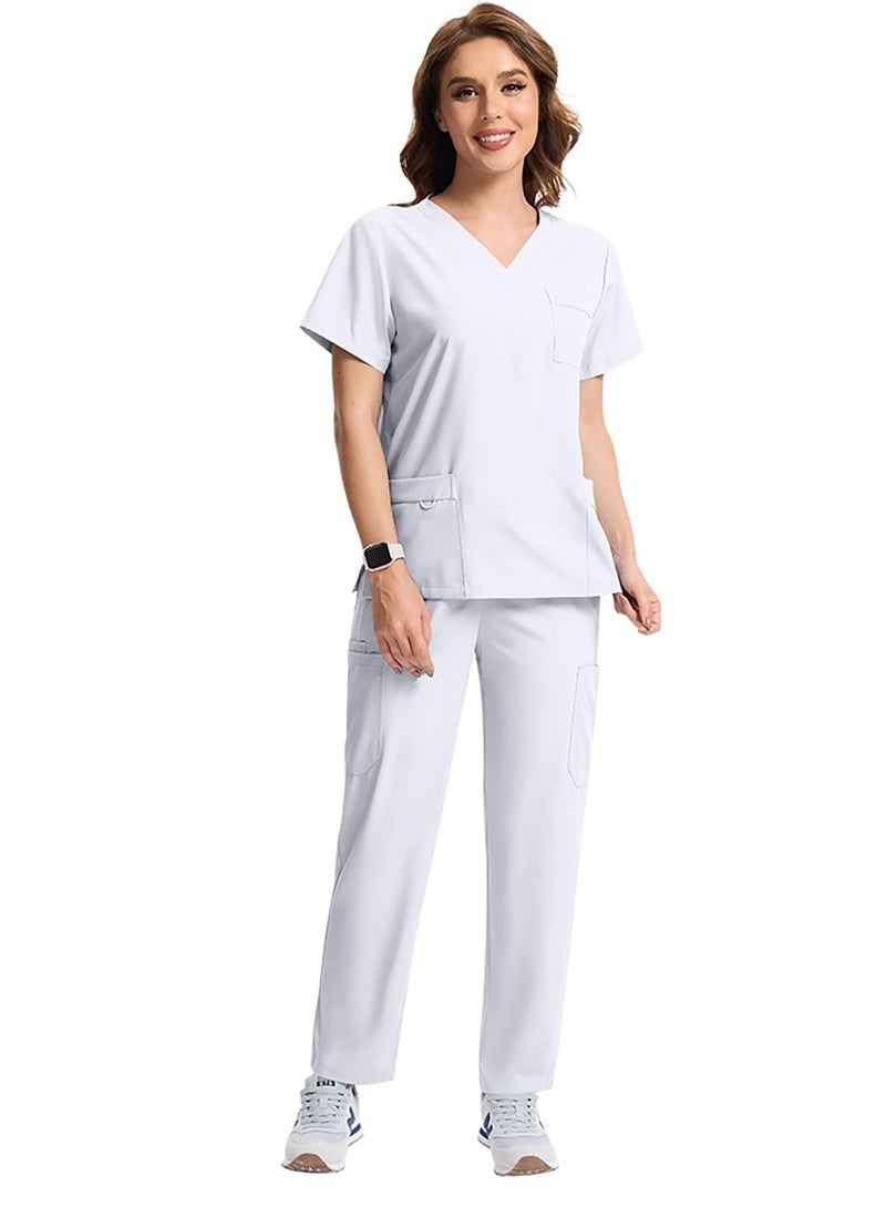 Magic Park Medical Scrubs Set 2025 Scrub Suit Set for Women Medical Scrubs Top Pants Maid Uniform Nanny Scrub Suit Housemaid Uniform - Image 2