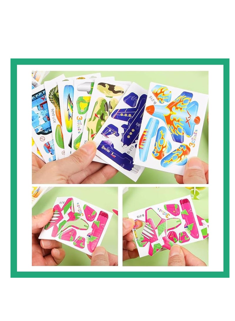 KASTWAVE 4 Set Educational 3D Cartoon Puzzle, 3D Cartoon Puzzles, Animals, dinosaurs, airplanes, insects 3D puzzles, Good Gifts for Boys & Girls  - Image 4